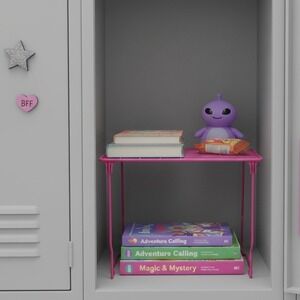 Pink Wire Storage Shelf‎ Rack Stackable Locker Dorm Room Organizer